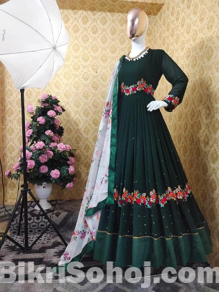 Readymade Georgette Embroidery Party Dress